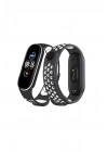 BFS  Xiaomi Mi Band 4 Spor Delikli Kordon - Siyah-Beyaz