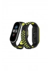 BFS  Xiaomi Mi Band 4 Spor Delikli Kordon - Siyah-Yeşil-Beyaz