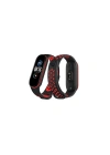 BFS  Xiaomi Mi Band 6 Spor Delikli Kordon - Siyah-Kırmızı