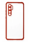 BFS  Xiaomi Mi Note 10 Lite Kılıf Miami Şeffaf Silikon - Kırmızı