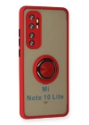 BFS  Xiaomi Mi Note 10 Lite Kılıf Montreal Yüzüklü Silikon Kapak - Kırmızı