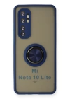 BFS  Xiaomi Mi Note 10 Lite Kılıf Montreal Yüzüklü Silikon Kapak - Lacivert
