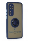 BFS Xiaomi Mi Note 10 Lite Kılıf Montreal Yüzüklü Silikon Kapak - Lacivert