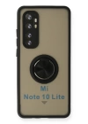 BFS Xiaomi Mi Note 10 Lite Kılıf Montreal Yüzüklü Silikon Kapak - Siyah