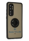 BFS Xiaomi Mi Note 10 Lite Kılıf Montreal Yüzüklü Silikon Kapak - Siyah