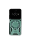 BFS  Xiaomi Poco C61 Kılıf Joy Lens Standlı Kapak - Koyu Yeşil