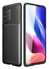BFS  Xiaomi Poco F3 Kılıf Auto Focus Karbon Kapak - Siyah