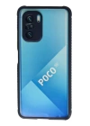 BFS  Xiaomi Poco F3 Kılıf Miami Şeffaf Silikon - Lacivert