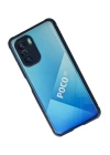 BFS  Xiaomi Poco F3 Kılıf Miami Şeffaf Silikon - Lacivert