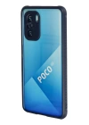 BFS  Xiaomi Poco F3 Kılıf Miami Şeffaf Silikon - Lacivert
