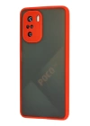 BFS  Xiaomi Poco F3 Kılıf Montreal Silikon Kapak - Kırmızı