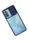 BFS  Xiaomi Poco F3 Kılıf Palm Buzlu Kamera Sürgülü Silikon - Lacivert