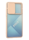 BFS  Xiaomi Poco F3 Kılıf Palm Buzlu Kamera Sürgülü Silikon - Pembe