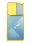 BFS  Xiaomi Poco F3 Kılıf Palm Buzlu Kamera Sürgülü Silikon - Sarı