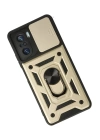 BFS  Xiaomi Poco F3 Kılıf Pars Lens Yüzüklü Silikon - Gold