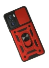 BFS  Xiaomi Poco F3 Kılıf Pars Lens Yüzüklü Silikon - Kırmızı