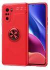 BFS  Xiaomi Poco F3 Kılıf Range Yüzüklü Silikon - Kırmızı