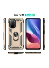 BFS  Xiaomi Poco F3 Kılıf Sofya Yüzüklü Silikon Kapak - Gold