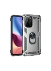 BFS  Xiaomi Poco F3 Kılıf Sofya Yüzüklü Silikon Kapak - Gümüş