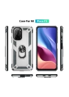 BFS  Xiaomi Poco F3 Kılıf Sofya Yüzüklü Silikon Kapak - Gümüş