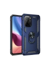 BFS  Xiaomi Poco F3 Kılıf Sofya Yüzüklü Silikon Kapak - Lacivert
