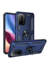 BFS  Xiaomi Poco F3 Kılıf Sofya Yüzüklü Silikon Kapak - Lacivert