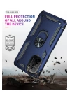 BFS  Xiaomi Poco F3 Kılıf Sofya Yüzüklü Silikon Kapak - Lacivert