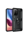 BFS  Xiaomi Poco F3 Kılıf Sofya Yüzüklü Silikon Kapak - Siyah