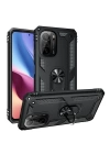BFS  Xiaomi Poco F3 Kılıf Sofya Yüzüklü Silikon Kapak - Siyah