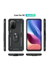 BFS  Xiaomi Poco F3 Kılıf Sofya Yüzüklü Silikon Kapak - Siyah