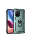 BFS  Xiaomi Poco F3 Kılıf Sofya Yüzüklü Silikon Kapak - Yeşil
