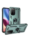 BFS  Xiaomi Poco F3 Kılıf Sofya Yüzüklü Silikon Kapak - Yeşil