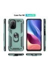 BFS  Xiaomi Poco F3 Kılıf Sofya Yüzüklü Silikon Kapak - Yeşil