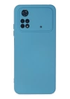BFS  Xiaomi Poco M4 Pro 4G Kılıf Nano içi Kadife Silikon - Mavi