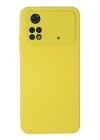 BFS  Xiaomi Poco M4 Pro 4G Kılıf Nano içi Kadife Silikon - Sarı