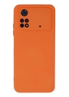BFS  Xiaomi Poco M4 Pro 4G Kılıf Nano içi Kadife Silikon - Turuncu