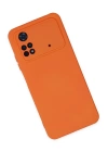 BFS  Xiaomi Poco M4 Pro 4G Kılıf Nano içi Kadife Silikon - Turuncu