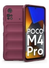 BFS  Xiaomi Poco M4 Pro 4G Kılıf Optimum Silikon - Bordo