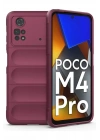 BFS Xiaomi Poco M4 Pro 4G Kılıf Optimum Silikon - Bordo