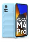 BFS Xiaomi Poco M4 Pro 4G Kılıf Optimum Silikon - Sky Blue
