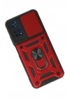 BFS  Xiaomi Poco M4 Pro 4G Kılıf Pars Lens Yüzüklü Silikon - Kırmızı