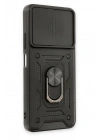 BFS Xiaomi Poco M4 Pro 5G Kılıf Pars Lens Yüzüklü Silikon - Siyah