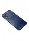 BFS Xiaomi Poco M5 Kılıf Auto Focus Karbon Kapak - Lacivert