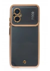 BFS  Xiaomi Poco M5 Kılıf Liva Lens Silikon - Rose