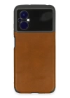 BFS  Xiaomi Poco M5 Kılıf Loop Deri Silikon - Kahverengi