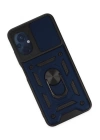 BFS  Xiaomi Poco M5 Kılıf Pars Lens Yüzüklü Silikon - Lacivert