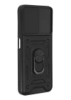 BFS  Xiaomi Poco M5 Kılıf Pars Lens Yüzüklü Silikon - Siyah