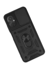 BFS  Xiaomi Poco M5 Kılıf Pars Lens Yüzüklü Silikon - Siyah