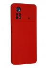 BFS Xiaomi Poco X4 Pro 5G Kılıf Nano içi Kadife Silikon - Kırmızı
