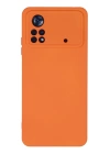 BFS  Xiaomi Poco X4 Pro 5G Kılıf Nano içi Kadife Silikon - Turuncu